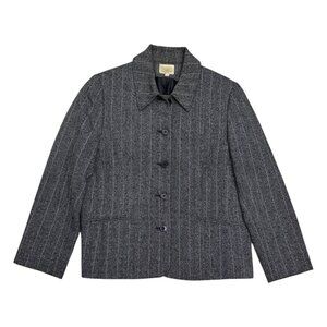 HAGGAR Vintage 90s Luxury Designer Business Casual Blazer Jacket Womens 4 Petite